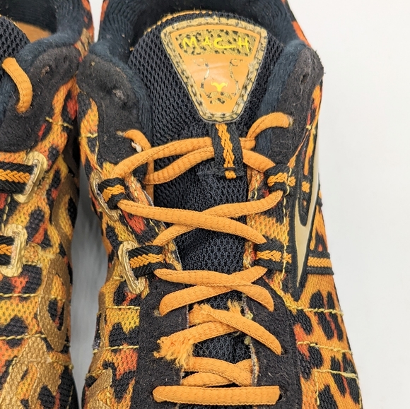 Brooks Mach 13 Running Shoes Spikes Speed Demon Leopard Print Women's Size 9.5 - Picture 8 of 8